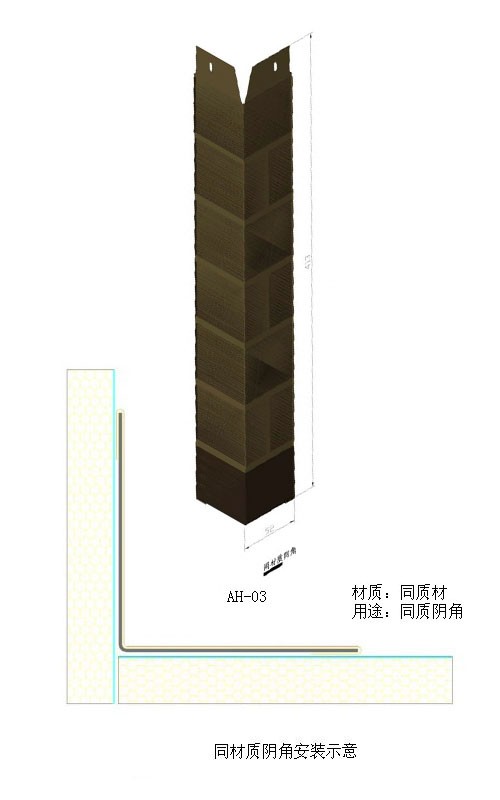 同材質陰角